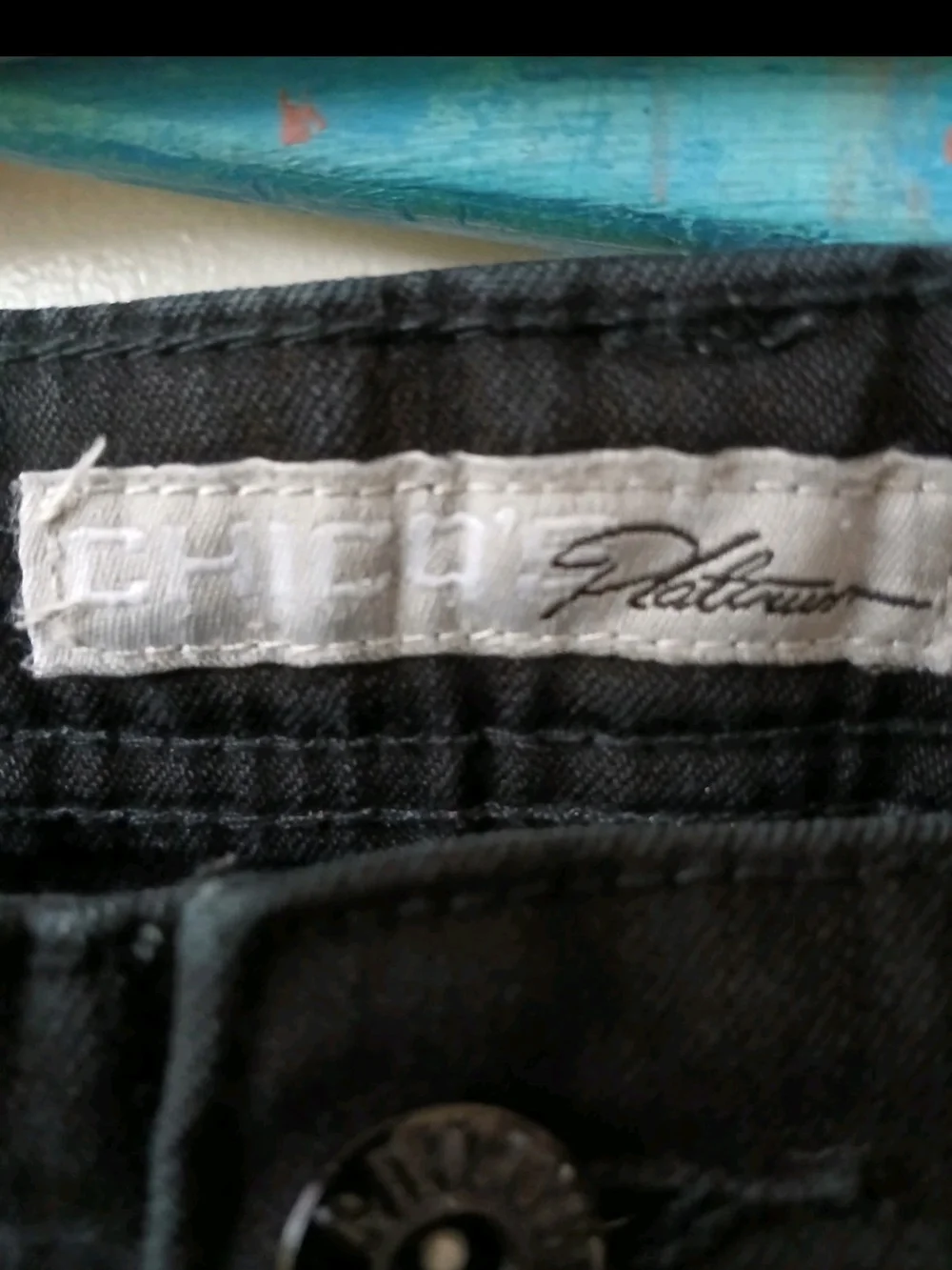 Chicos Black Women's Jeans with Studded Back Pockets - Sz 6 Regular Inseam 31
